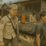 Warga hanyut di Sungai Batang Pasaman