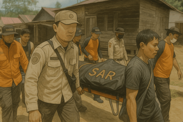 Warga hanyut di Sungai Batang Pasaman