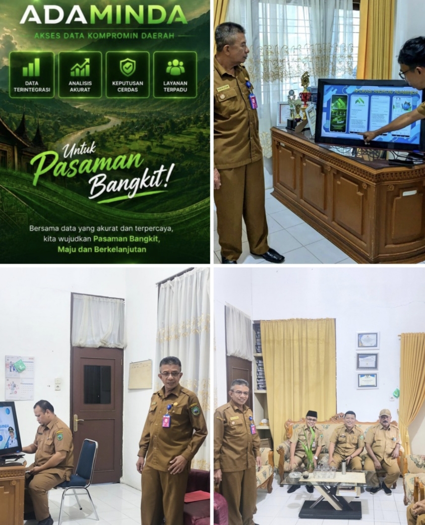 Bupati Pasaman bersama Diskominfo memperkenalkan aplikasi ADAMINDA untuk data pembangunan daerah