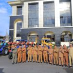 Bupati Pasaman Welly Suhery mengukuhkan Brigade Alsintan Kabupaten Pasaman.