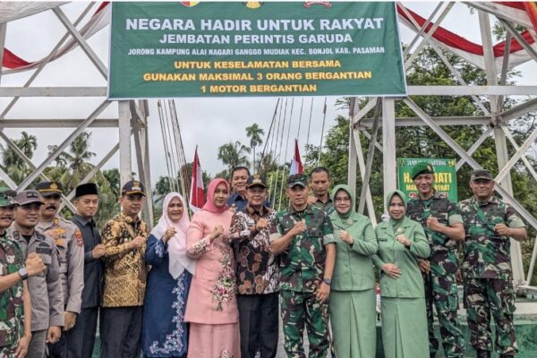 Peresmian Jembatan Garuda Perintis di Kecamatan Bonjol Kabupaten Pasaman.