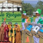 Pelajar mengikuti lomba drumband dalam rangka HUT ke-81 Pasaman